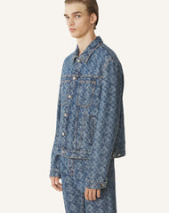 Veste En Denim Jacquard Lunar Year Blue | Lanvin Men