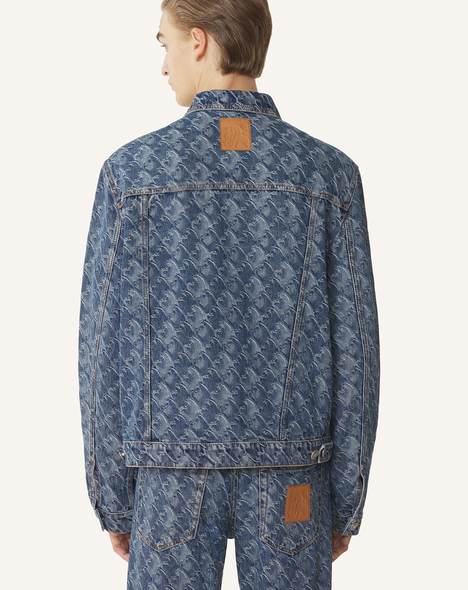 Veste En Denim Jacquard Lunar Year Blue | Lanvin Men
