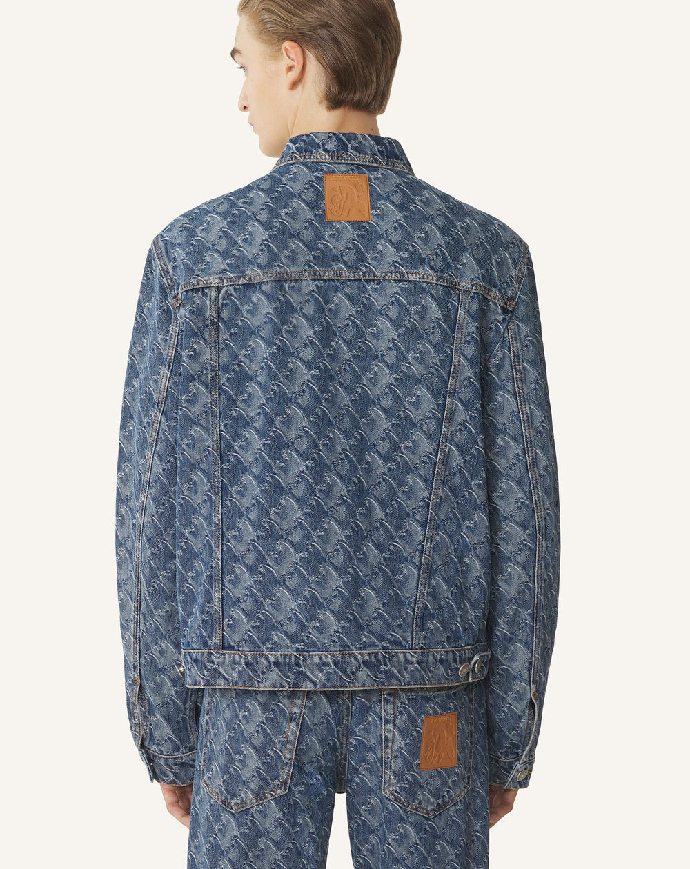 Veste En Denim Jacquard Lunar Year Blue | Lanvin Men