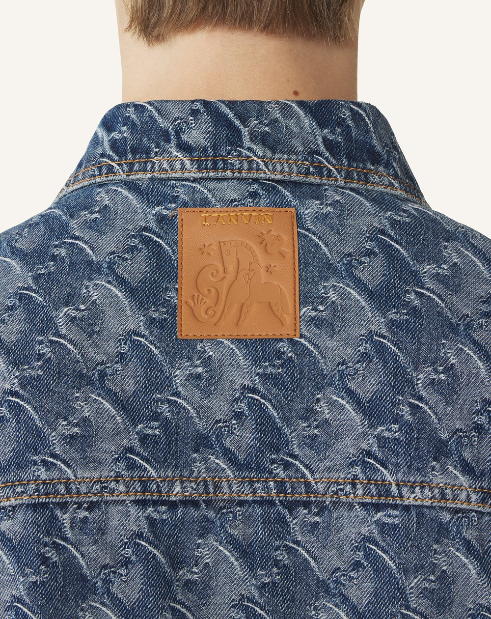 Veste En Denim Jacquard Lunar Year Blue | Lanvin Men