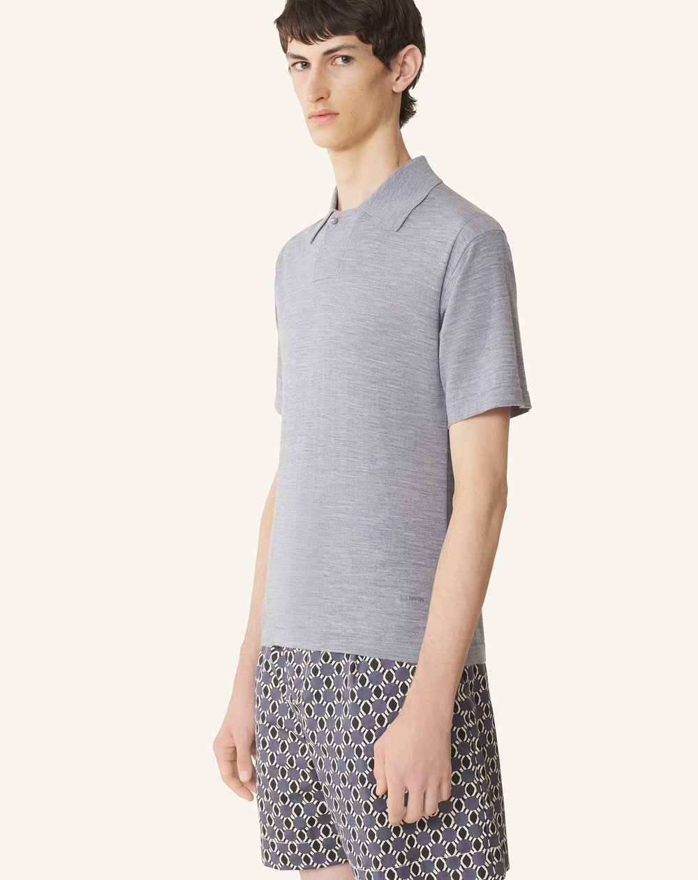 Polo En Laine Mérinos Black | Lanvin Men