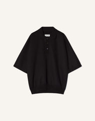 Polo Ample En Jersey Double Face Black | Lanvin Men