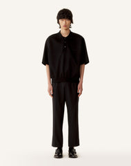 Polo Ample En Jersey Double Face Black | Lanvin Men