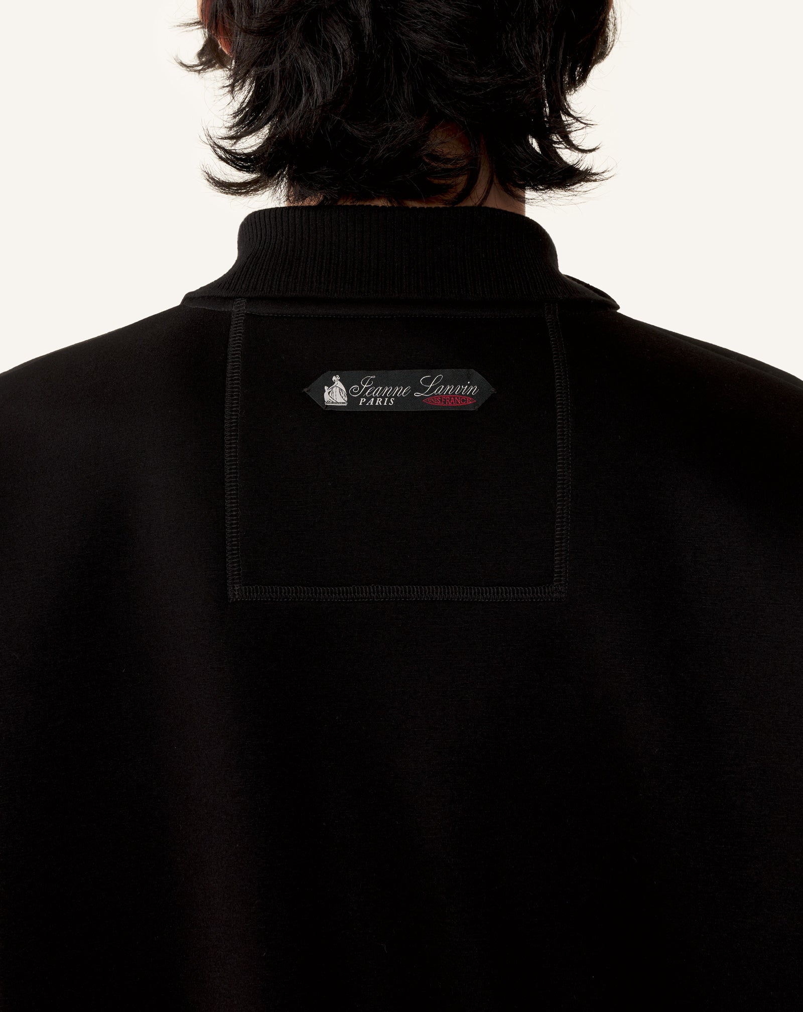 Polo Ample En Jersey Double Face Black | Lanvin Men