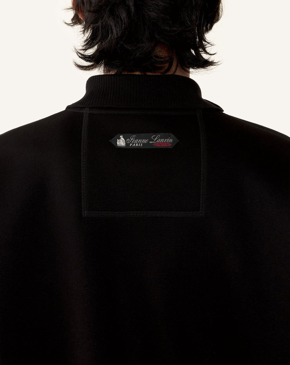 Polo Ample En Jersey Double Face Black | Lanvin Men
