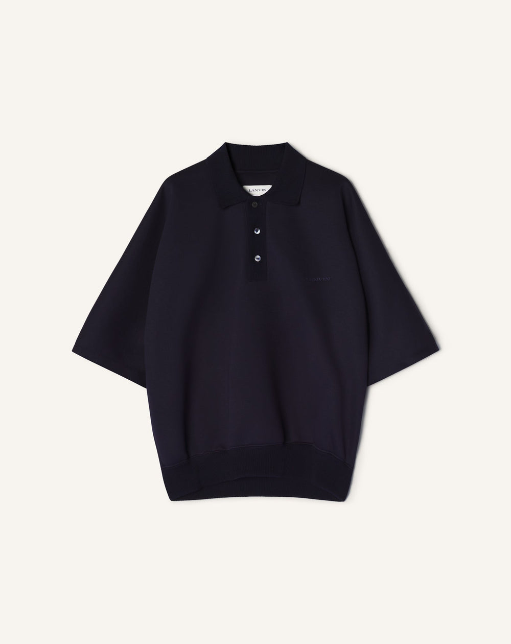 Polo Ample En Jersey Double Face Blue | Lanvin Men
