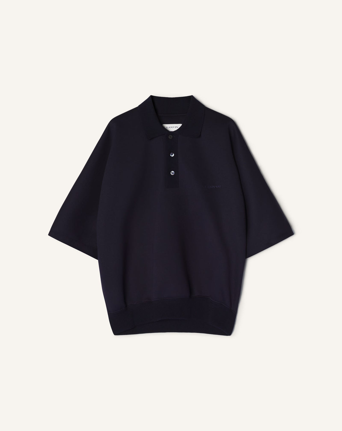 Polo Ample En Jersey Double Face Blue | Lanvin Men