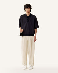 Polo Ample En Jersey Double Face Blue | Lanvin Men