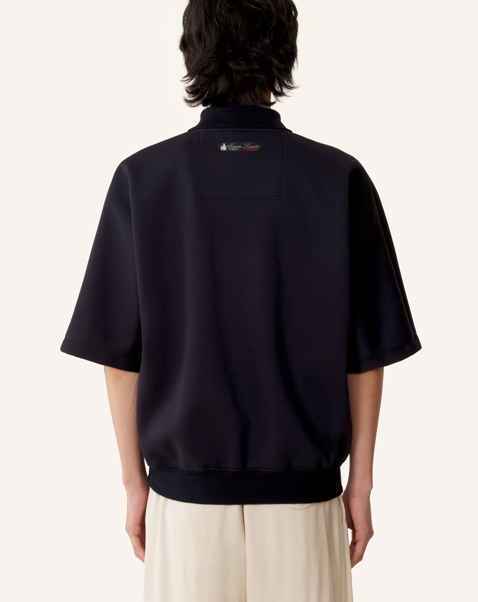 Polo Ample En Jersey Double Face Blue | Lanvin Men