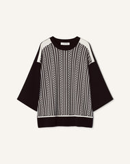 T-shirt Ample En Jacquard De Soie Et Coton Grey | Lanvin Men