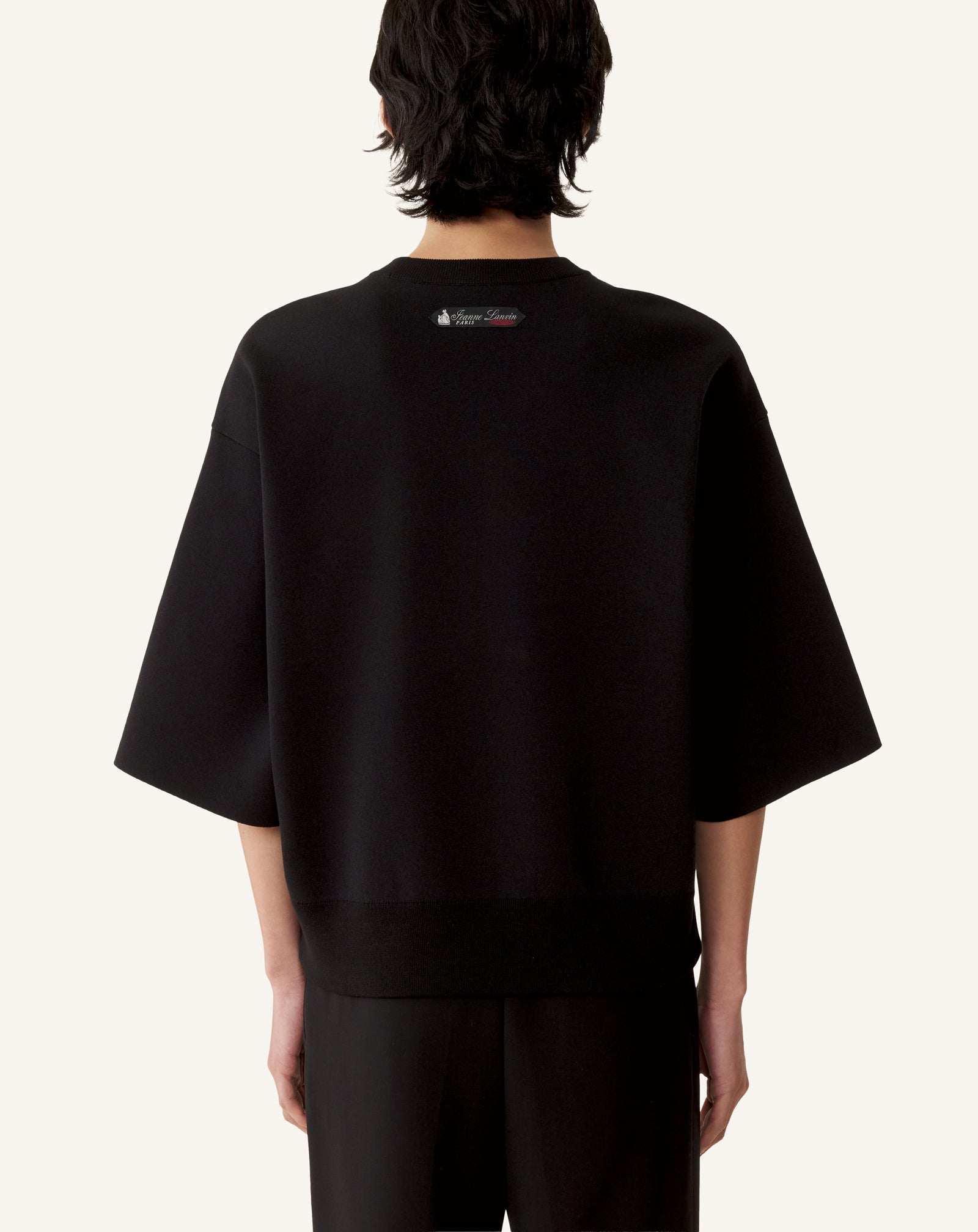 T-shirt Ample En Jacquard De Soie Et Coton Grey | Lanvin Men
