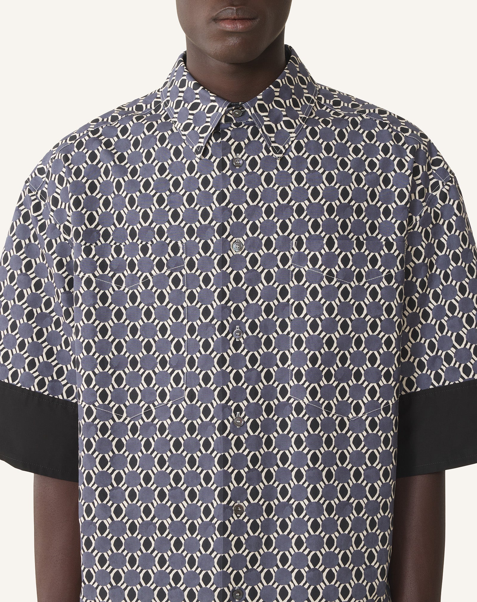 Chemise Ample En Coton Imprimé | Lanvin Men