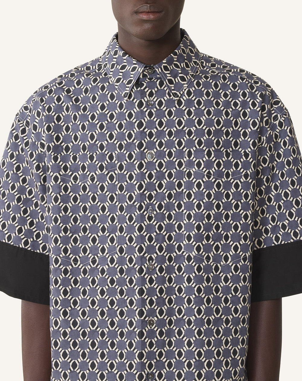 Chemise Ample En Coton Imprimé | Lanvin Men
