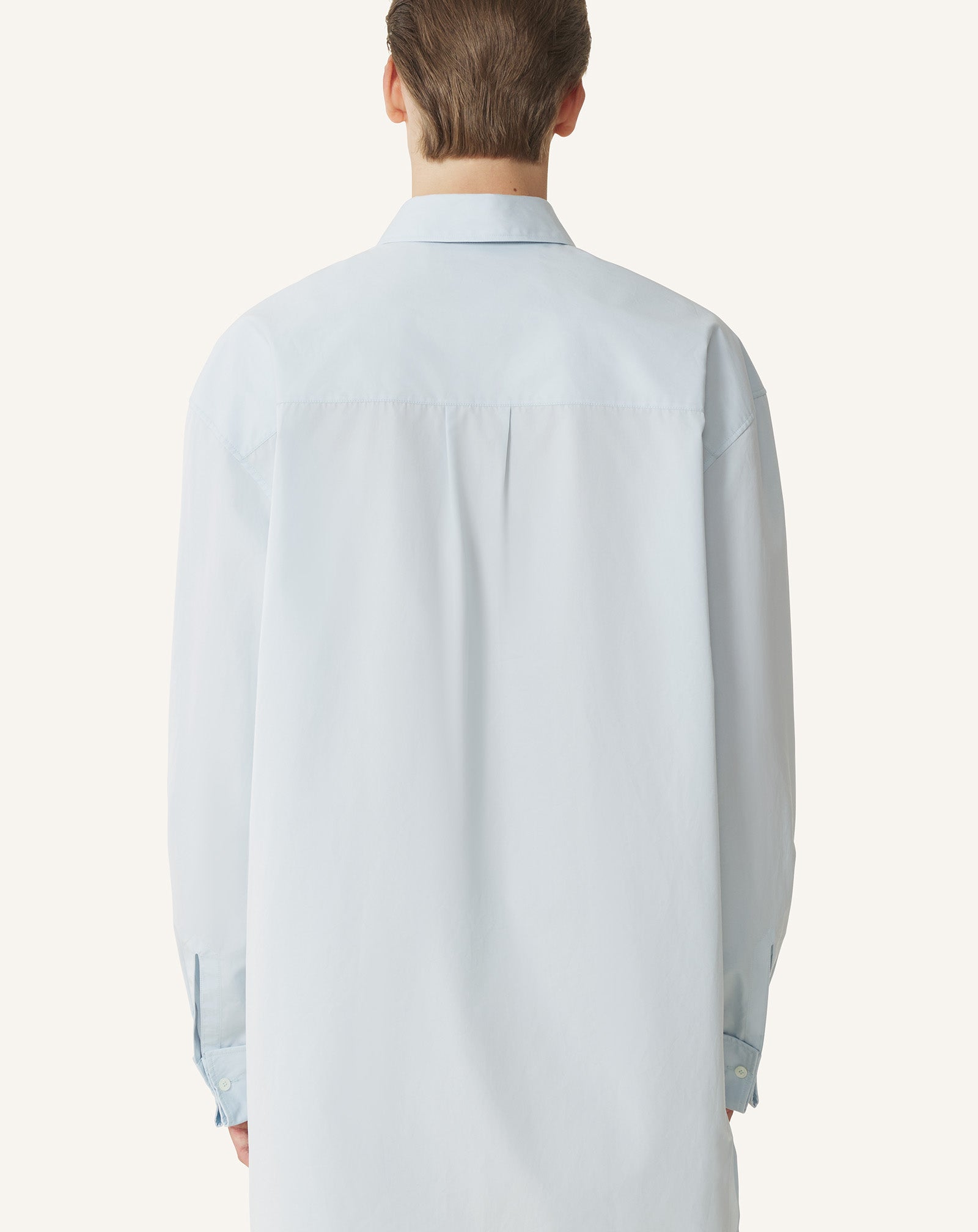 Chemise À Plastron En Popeline De Coton Blue | Lanvin Men