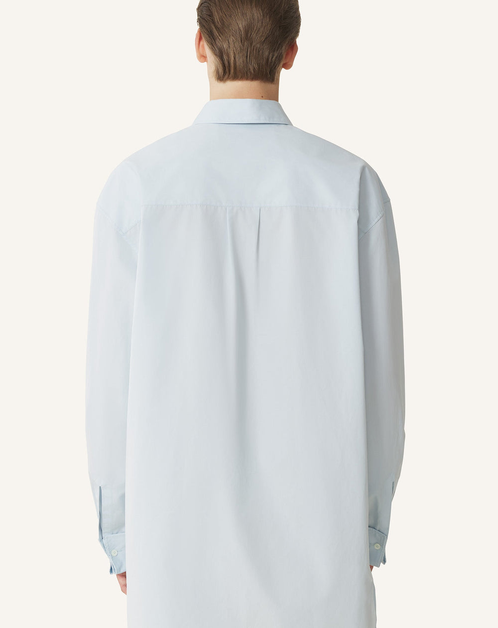 Chemise À Plastron En Popeline De Coton Blue | Lanvin Men
