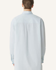 Chemise À Plastron En Popeline De Coton Blue | Lanvin Men