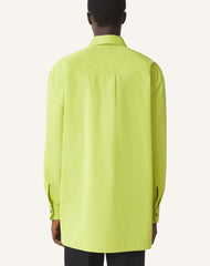 Chemise À Plastron En Popeline De Coton Green | Lanvin Men