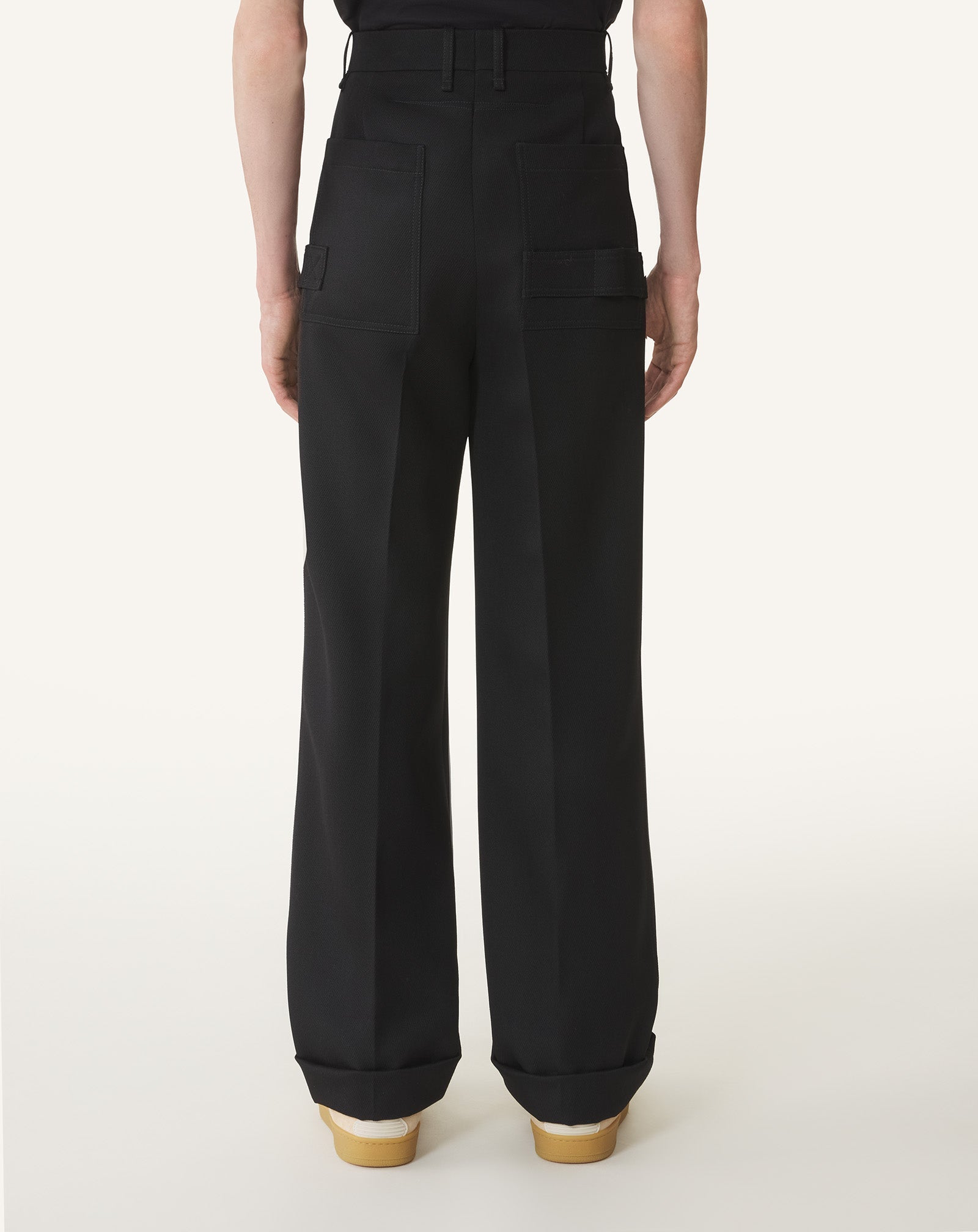 Black Light Wool Chino Pants | Lanvin Men