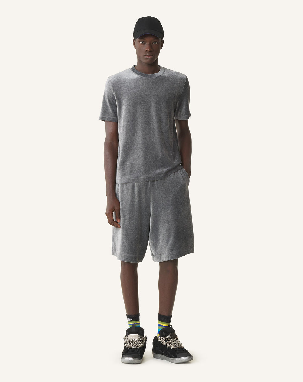 Bermuda En Velours Grey | Lanvin Men