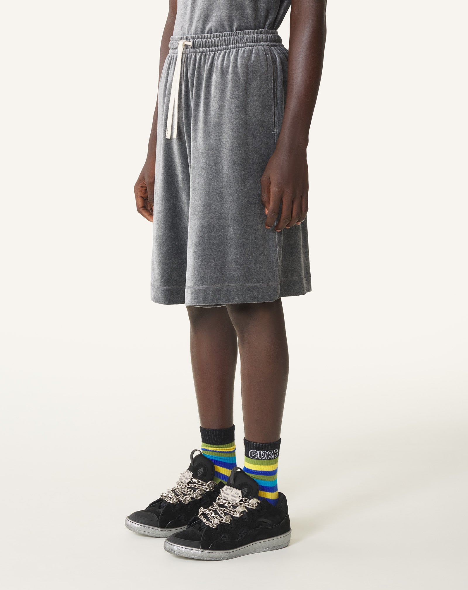 Bermuda En Velours Grey | Lanvin Men