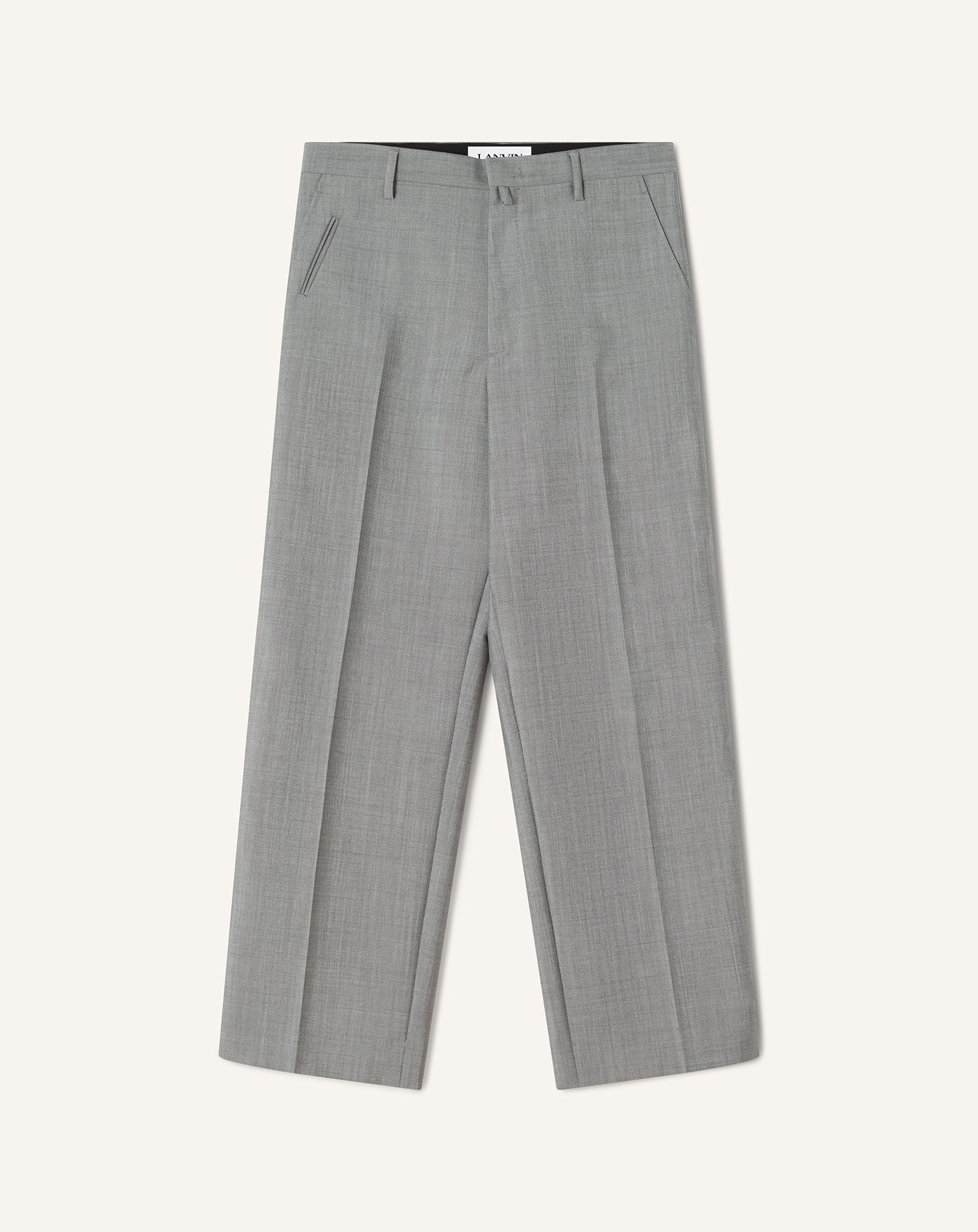 Pantalon Droit En Laine Mohair Black | Lanvin Men