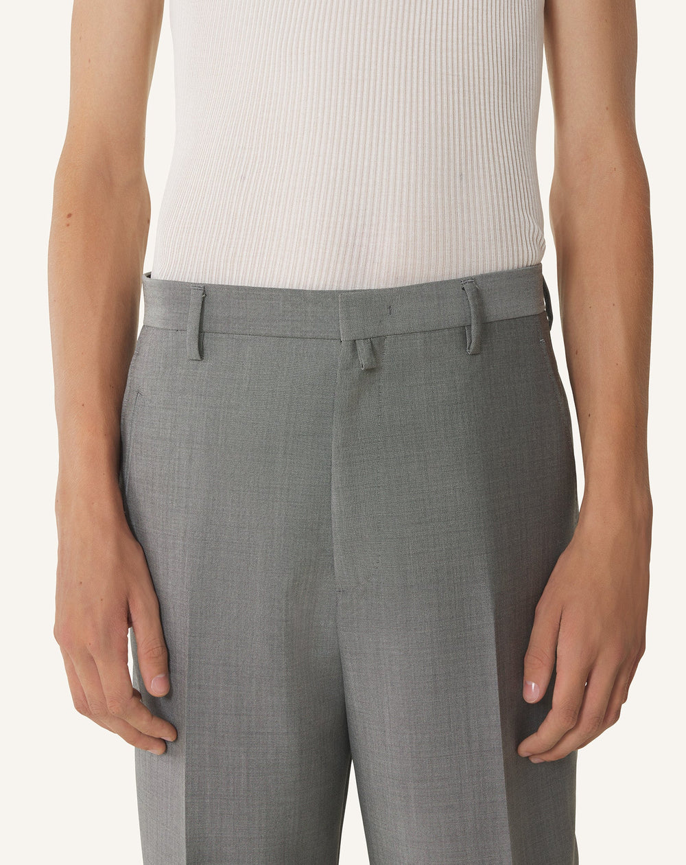 Pantalon Droit En Laine Mohair Black | Lanvin Men