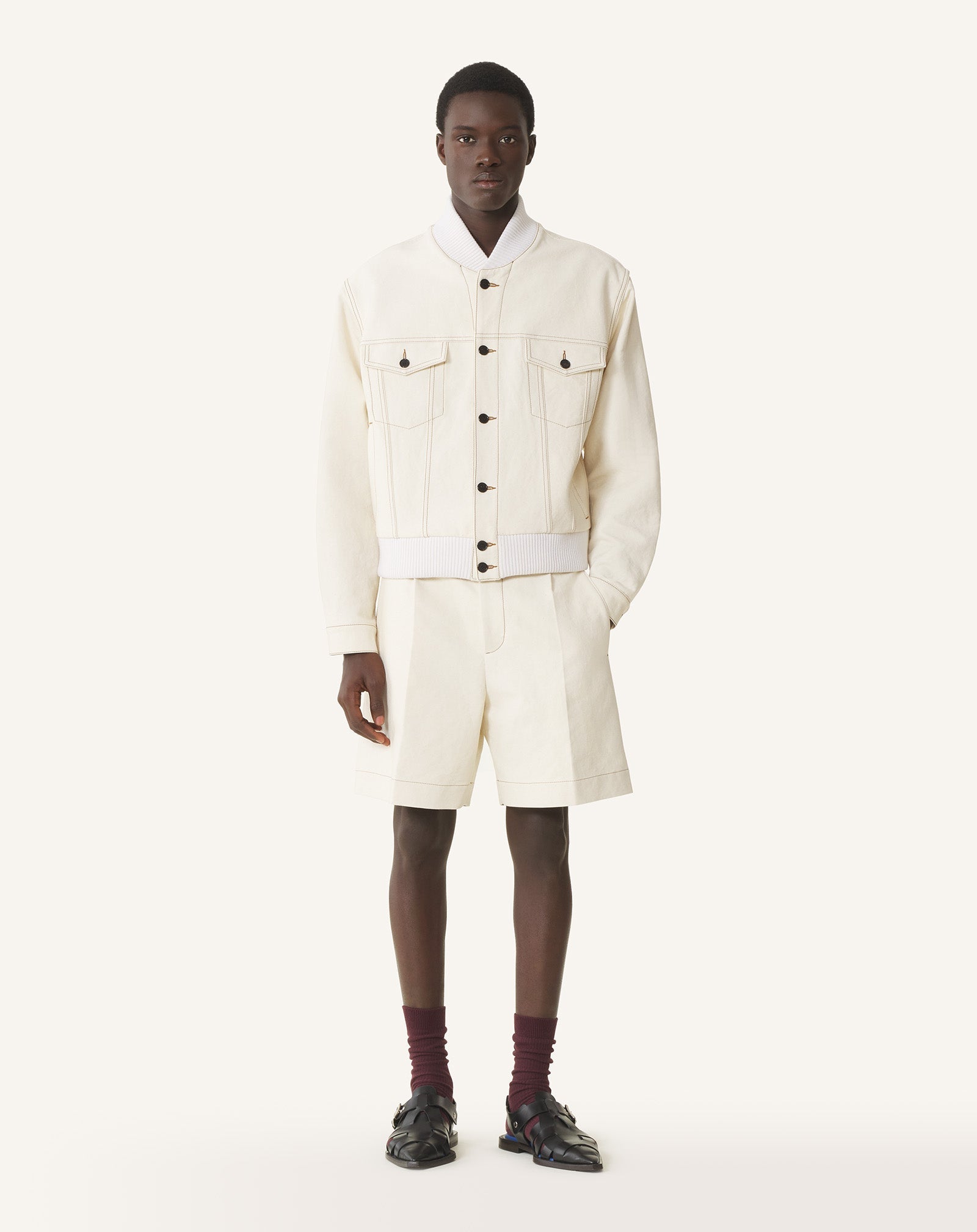 Short En Denim White | Lanvin Men