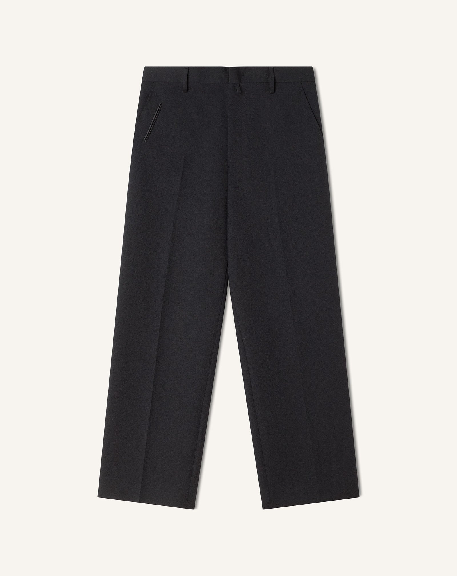 Pantalon Droit En Laine Black | Lanvin Men