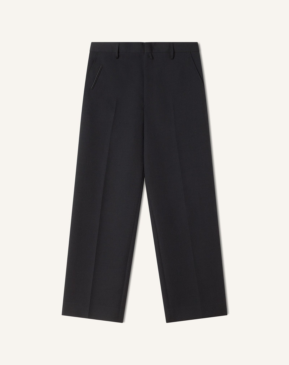 Pantalon Droit En Laine Black | Lanvin Men
