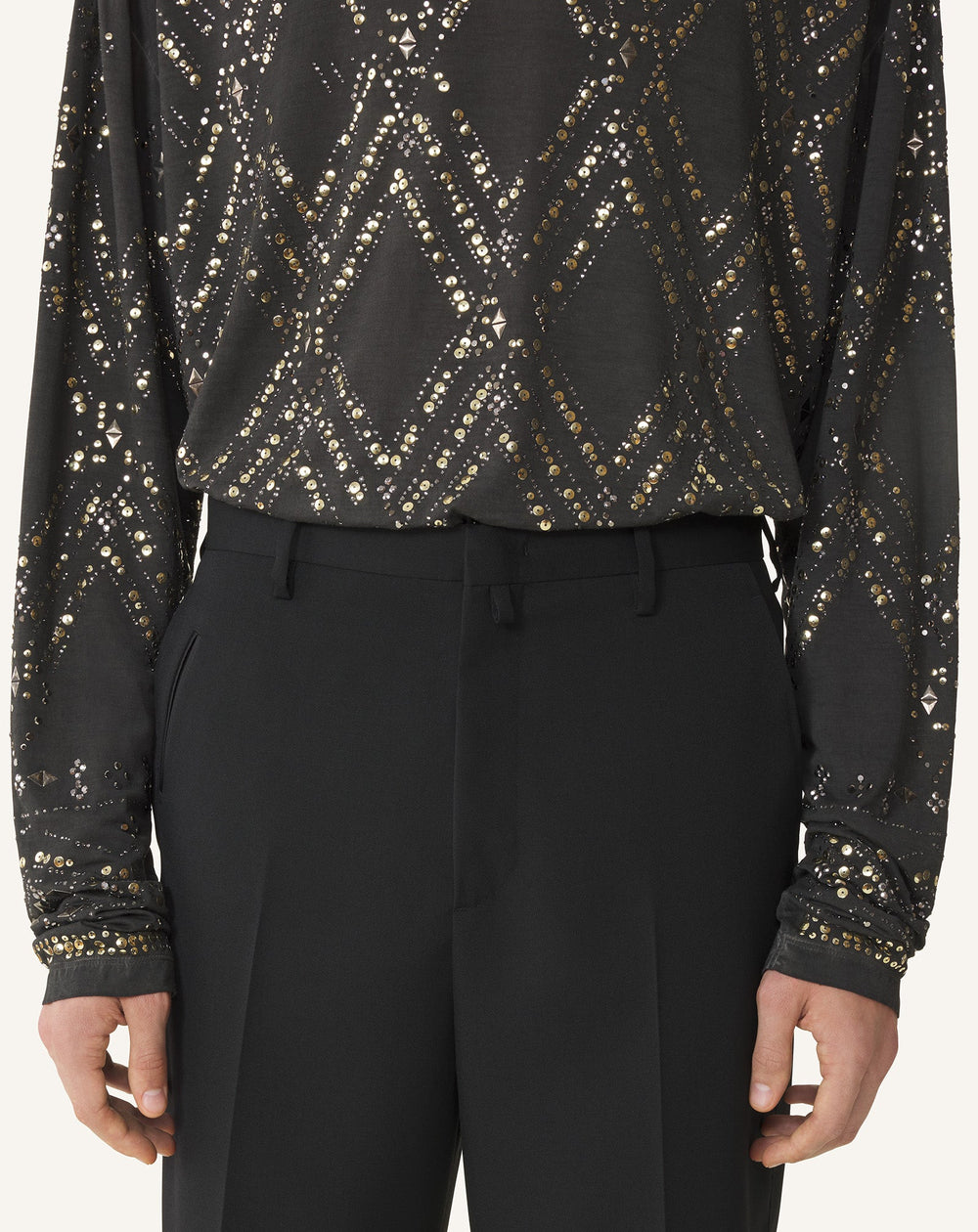 Pantalon Droit En Laine Black | Lanvin Men