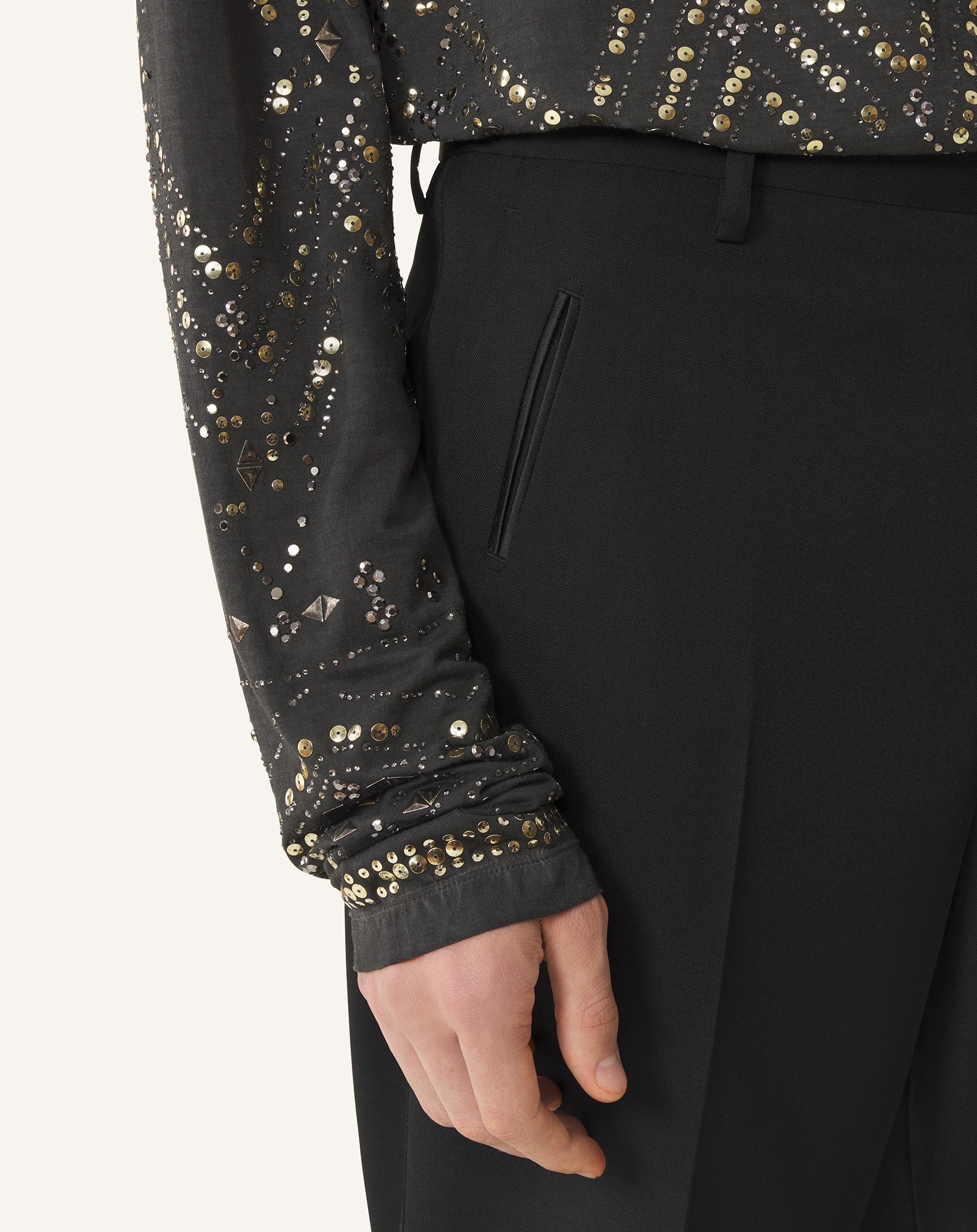 Pantalon Droit En Laine Black | Lanvin Men