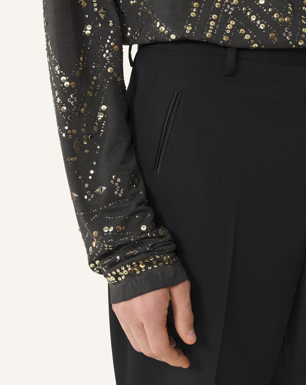 Pantalon Droit En Laine Black | Lanvin Men