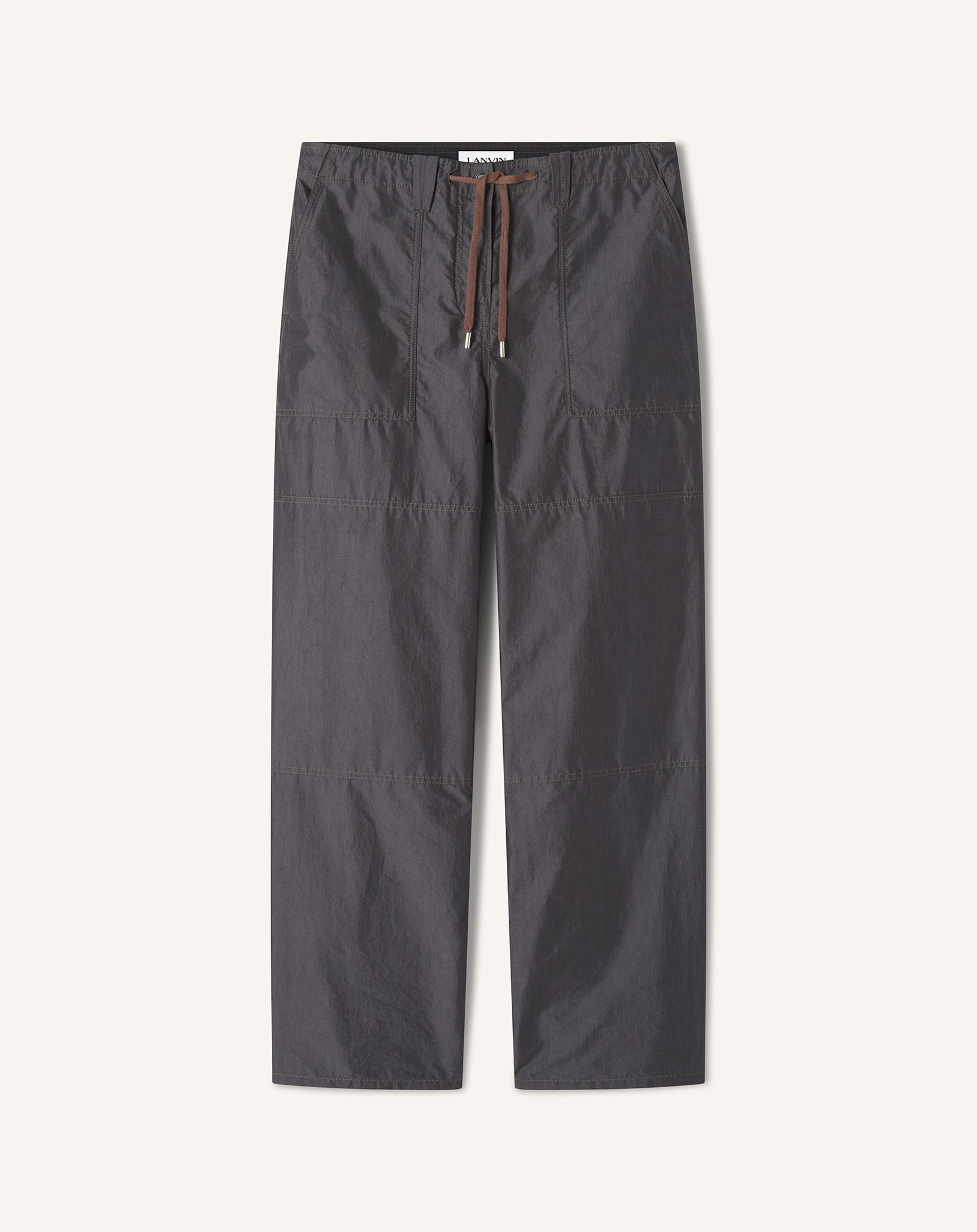 Pantalon Large En Chambray Black | Lanvin Men