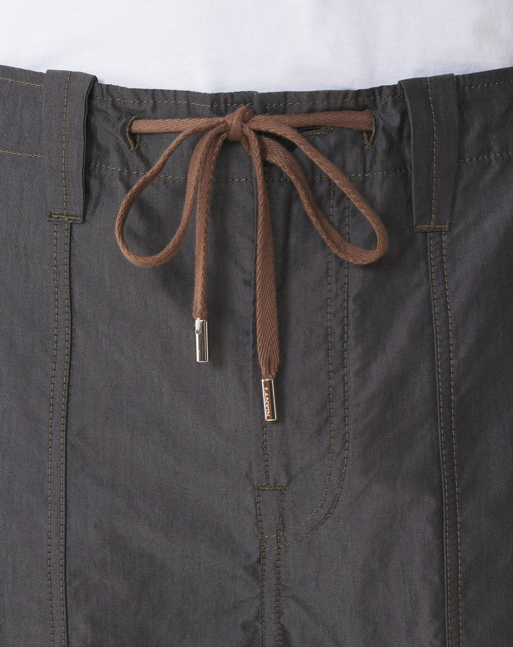 Pantalon Large En Chambray Black | Lanvin Men