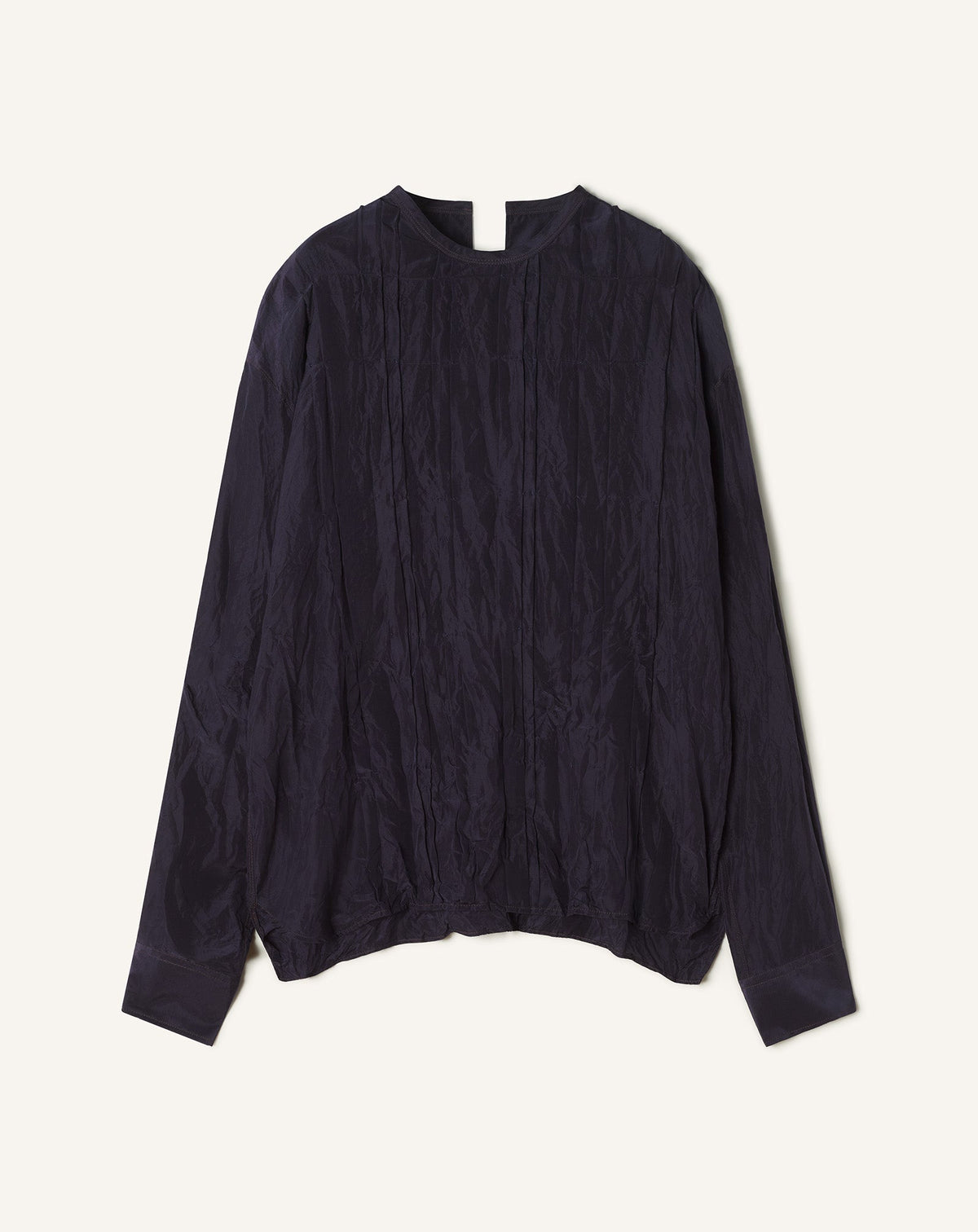 Blue Pleated Silk Top | Lanvin Men