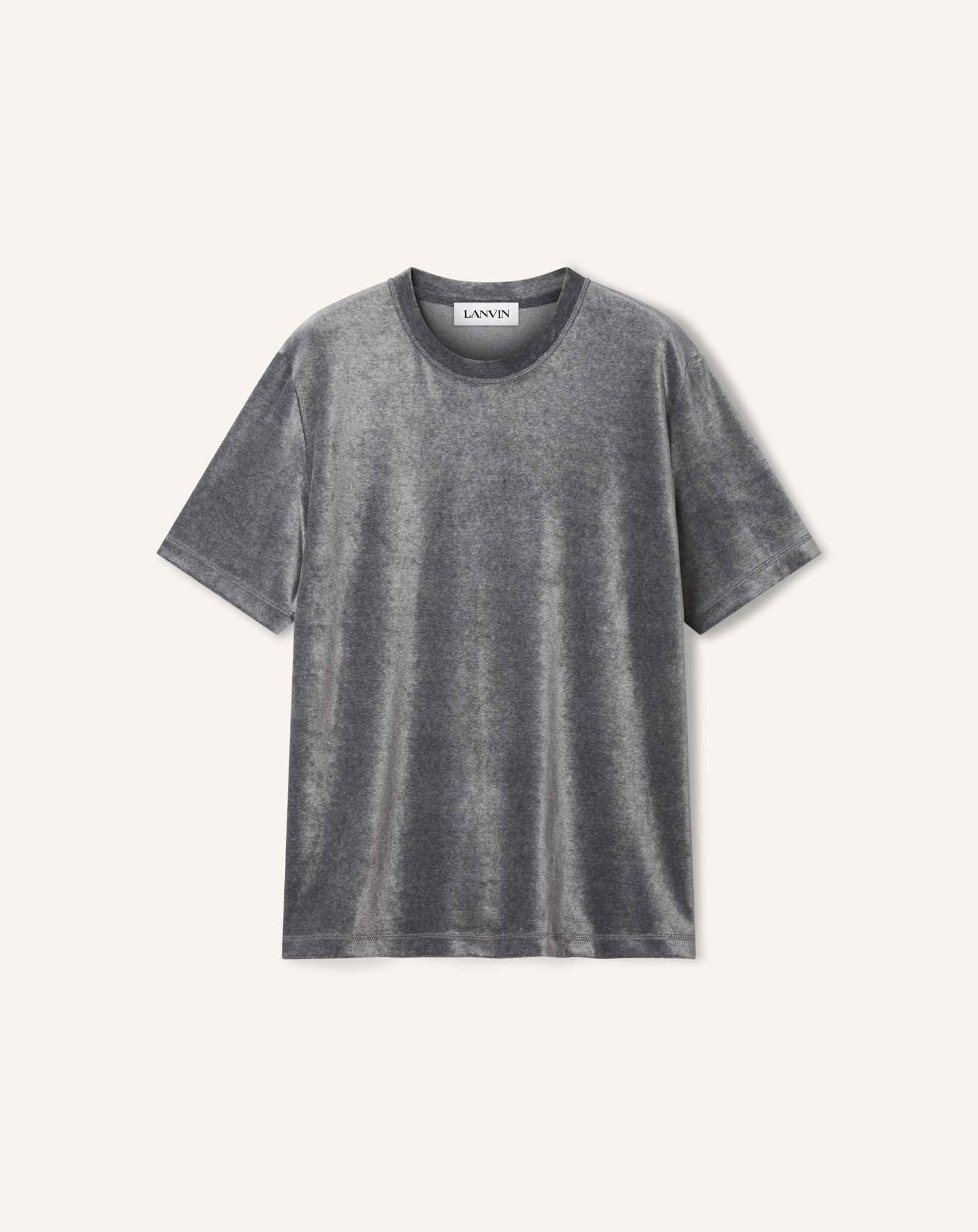 T-shirt En Velours Grey | Lanvin Men