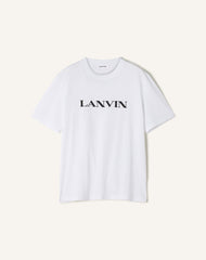 White Lanvin Embroidered Cotton T-shirt | Lanvin Men