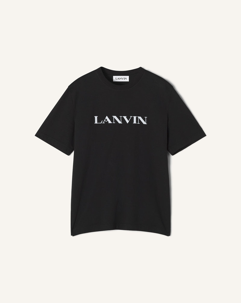 Black Lanvin Embroidered Cotton T-shirt | Lanvin Men