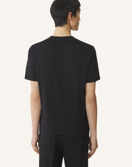 Black Lanvin Embroidered Cotton T-shirt | Lanvin Men
