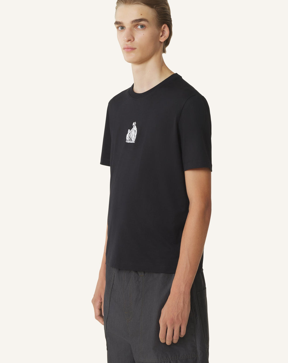 T-shirt Imprimé La Mère Et L'enfant Black | Lanvin Men