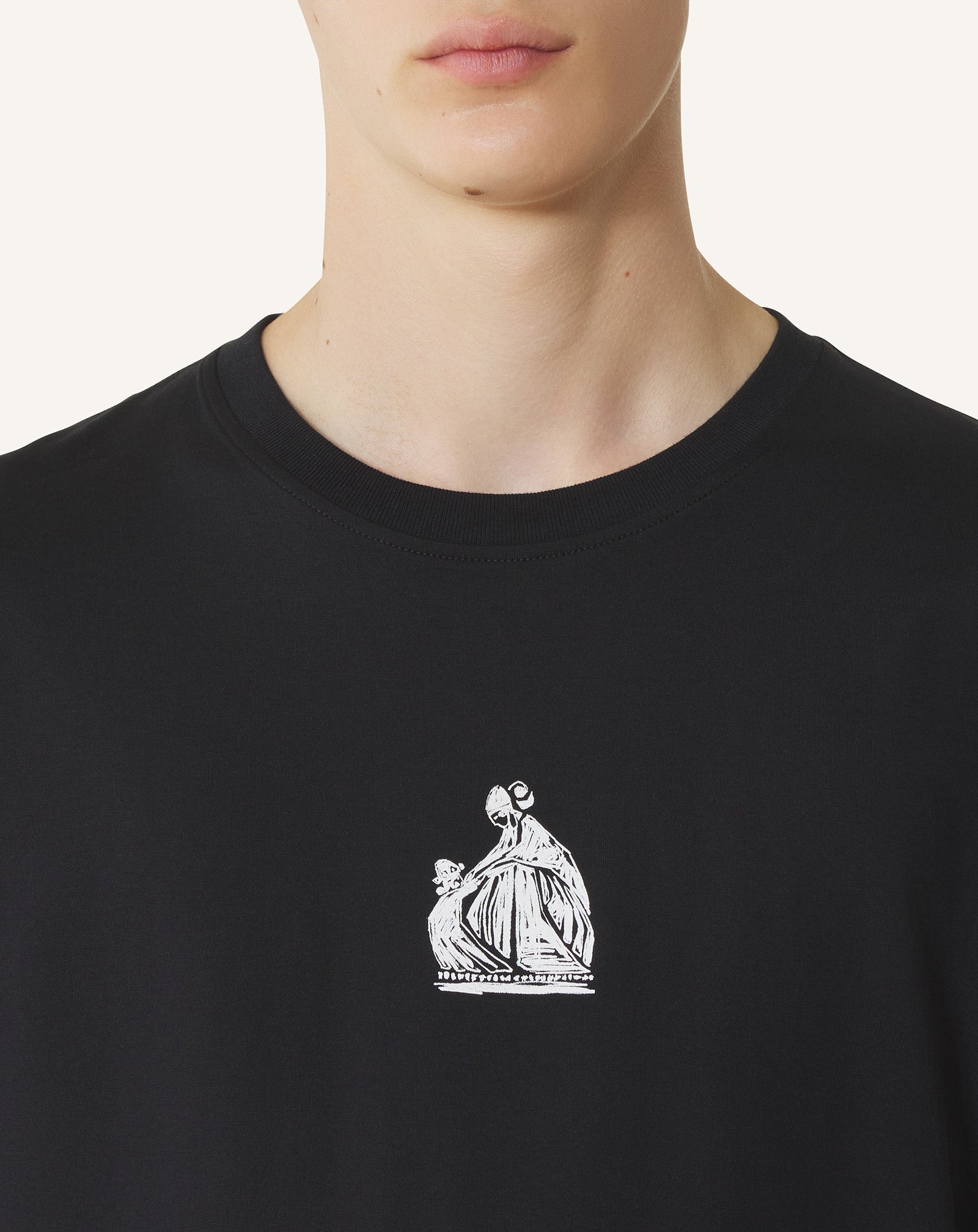 T-shirt Imprimé La Mère Et L'enfant Black | Lanvin Men