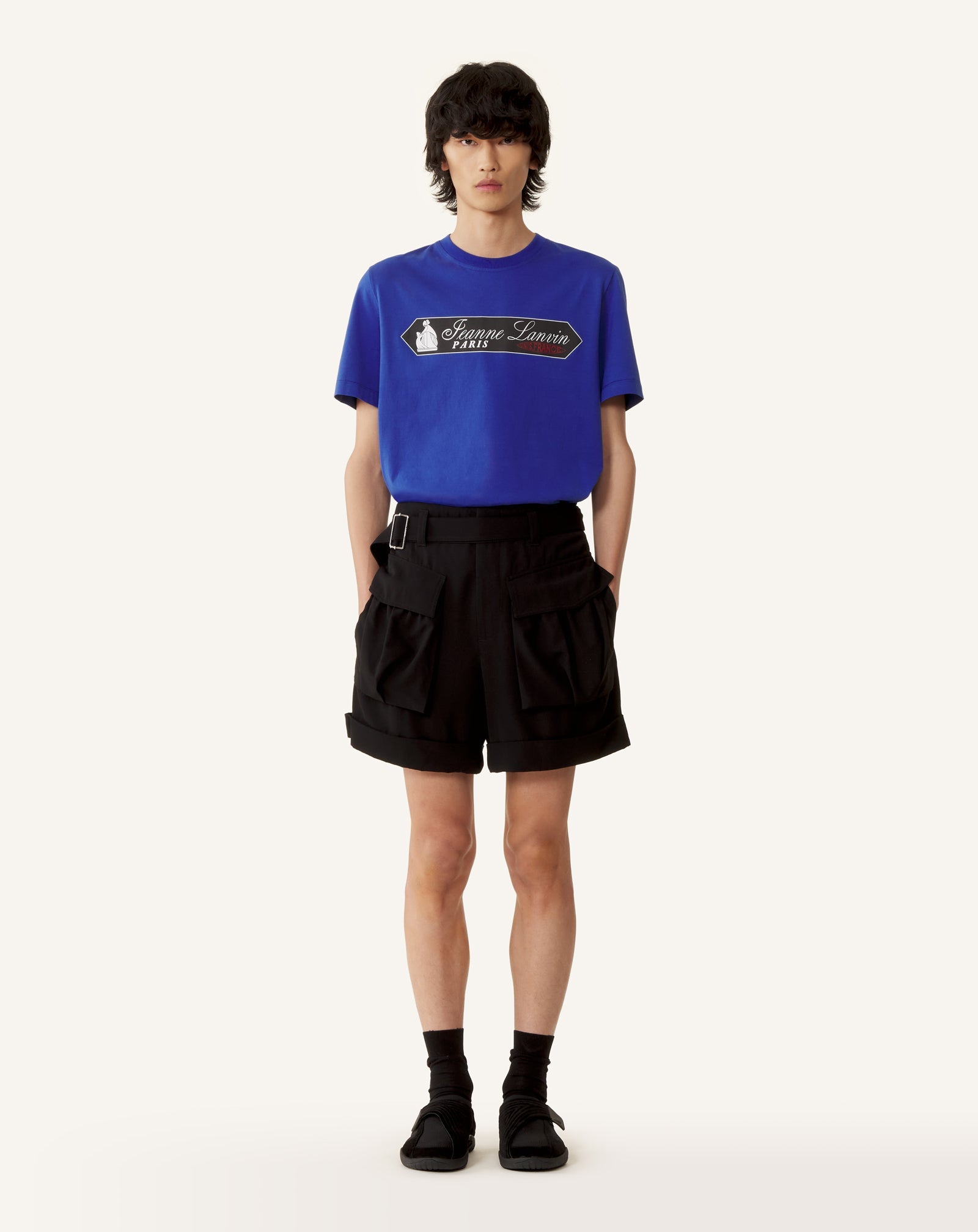 T-shirt Imprimé Etiquette Lanvin Blue | Lanvin Men