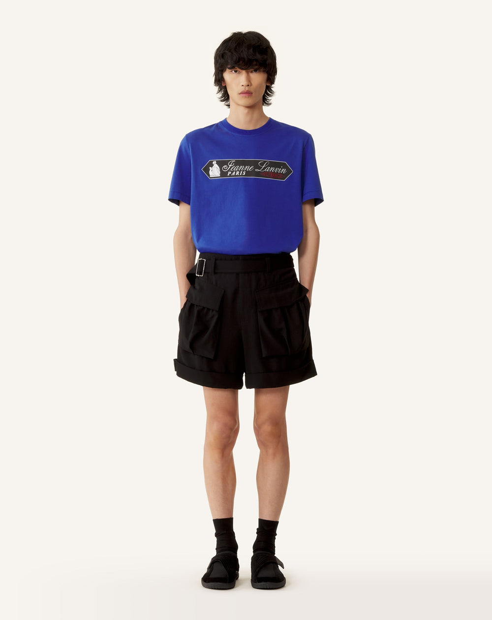 T-shirt Imprimé Etiquette Lanvin Blue | Lanvin Men
