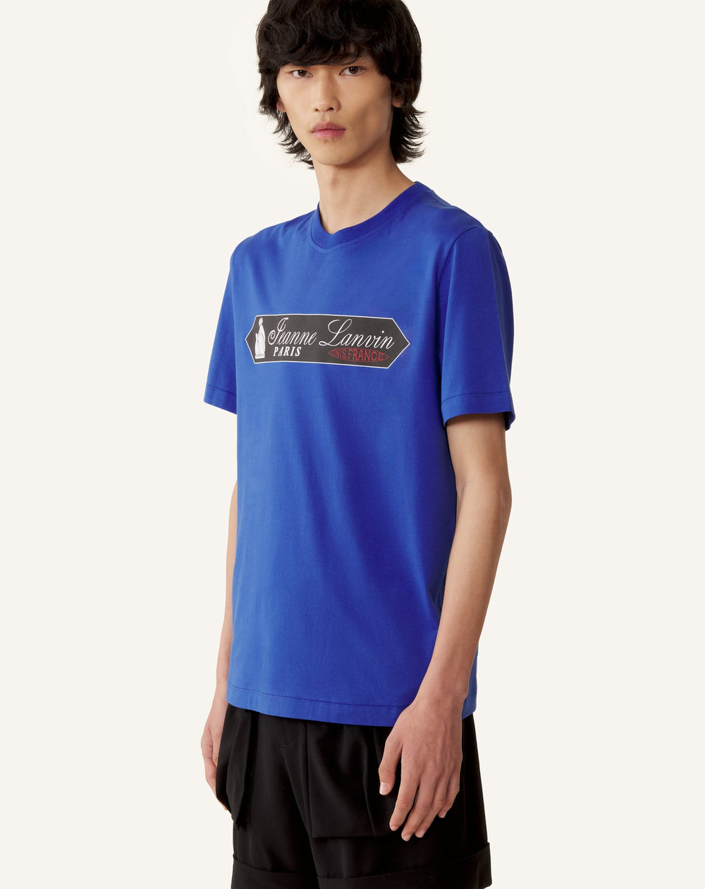 T-shirt Imprimé Etiquette Lanvin Blue | Lanvin Men