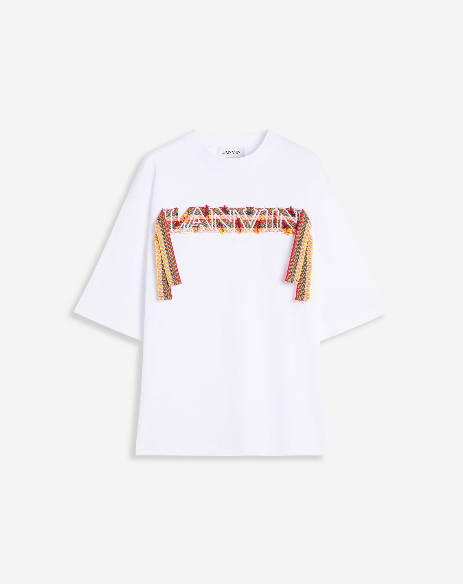 White Curb Lace Lanvin Oversized T-shirt | Lanvin Men