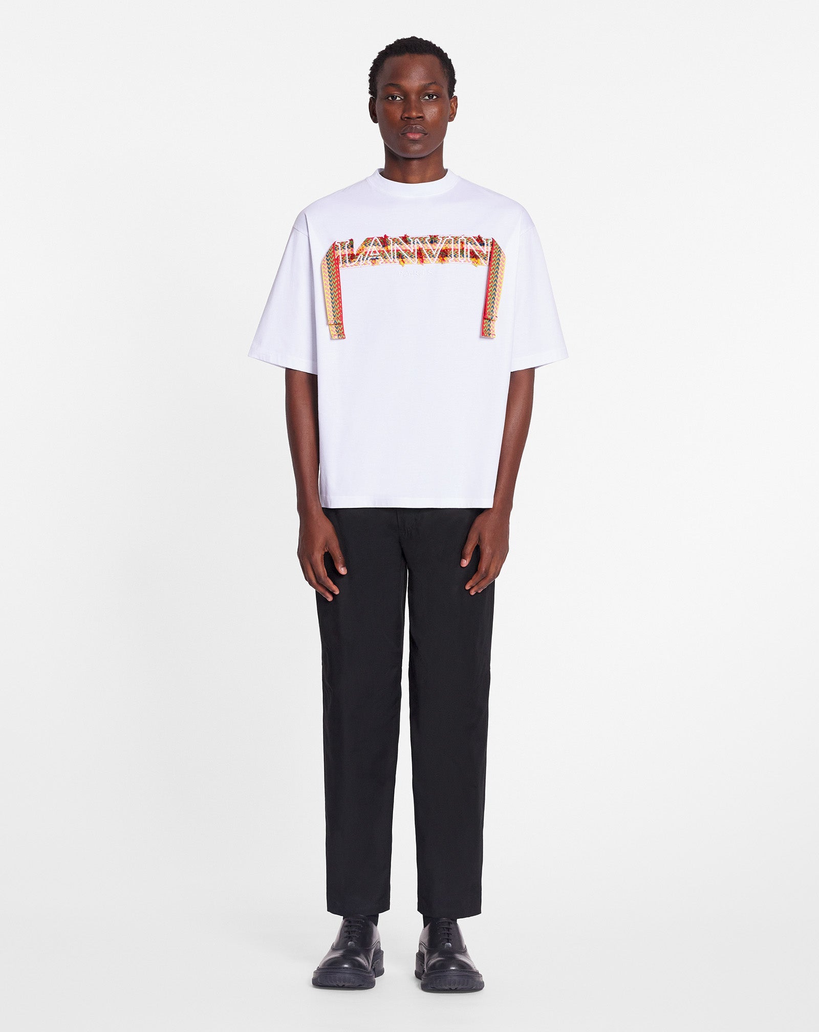 White Curb Lace Lanvin Oversized T-shirt | Lanvin Men