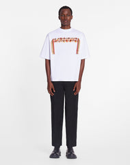 White Curb Lace Lanvin Oversized T-shirt | Lanvin Men