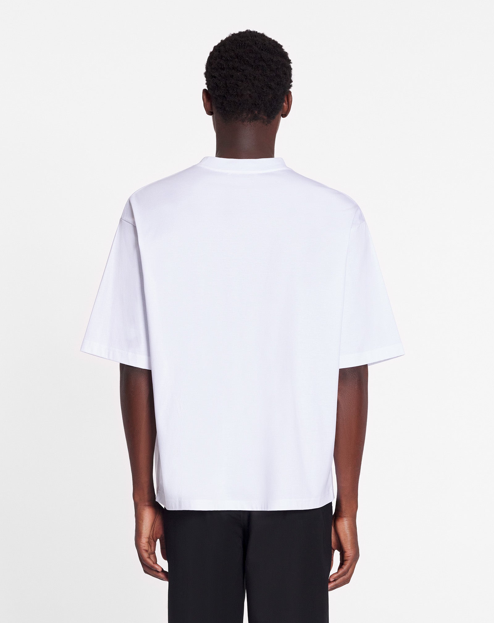 White Curb Lace Lanvin Oversized T-shirt | Lanvin Men