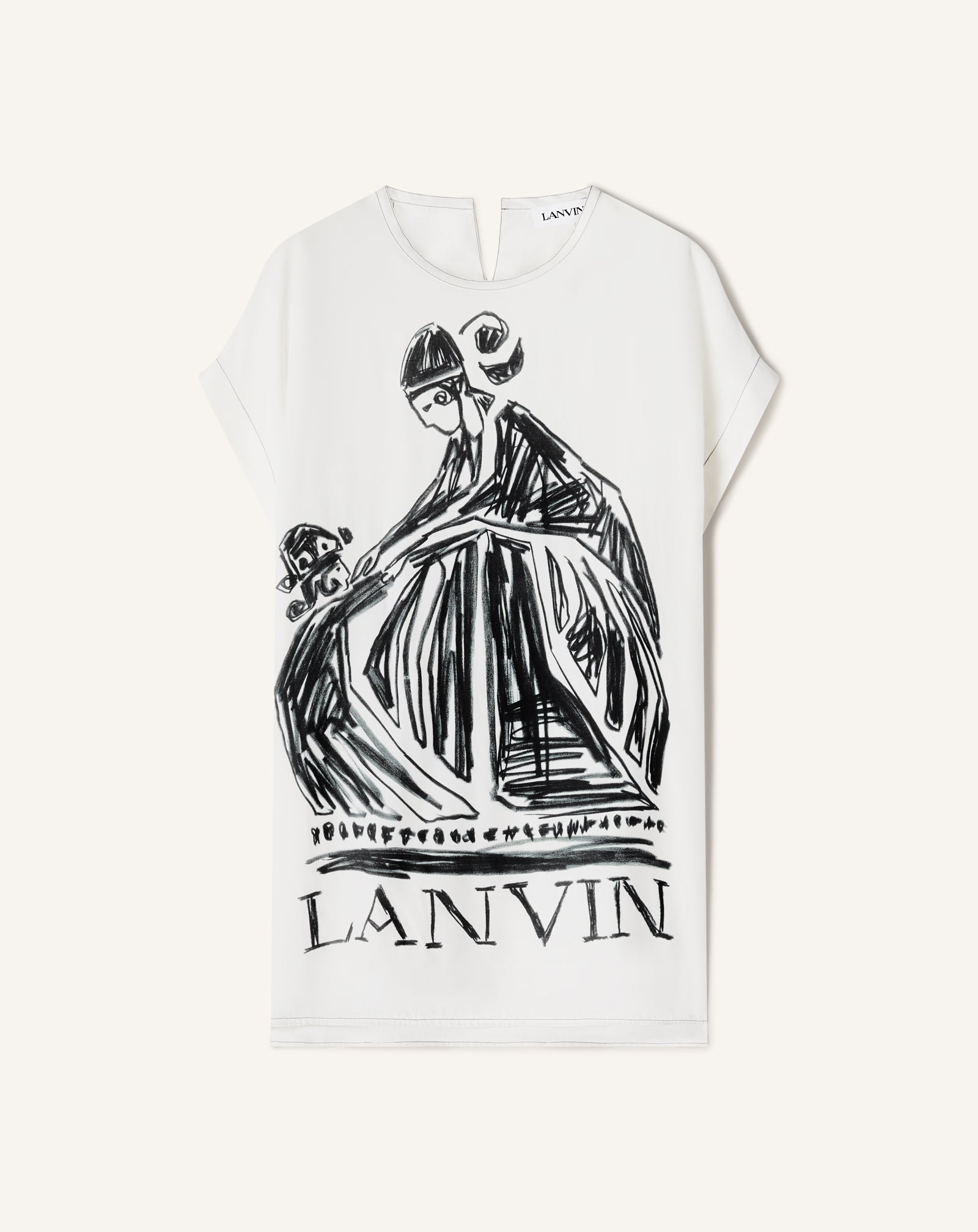 T-shirt Imprimé La Mère Et L'enfant White | Lanvin Men