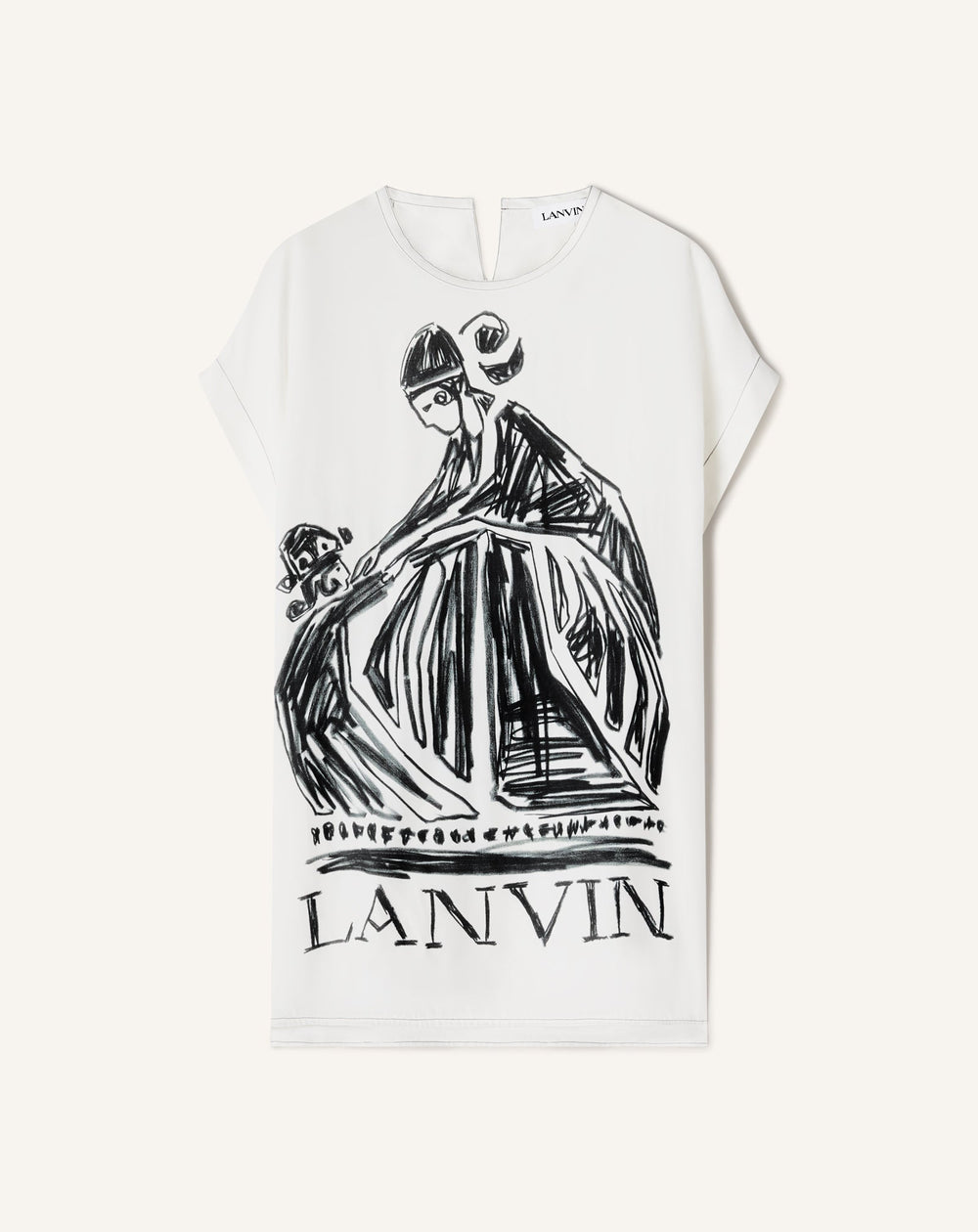 T-shirt Imprimé La Mère Et L'enfant White | Lanvin Men